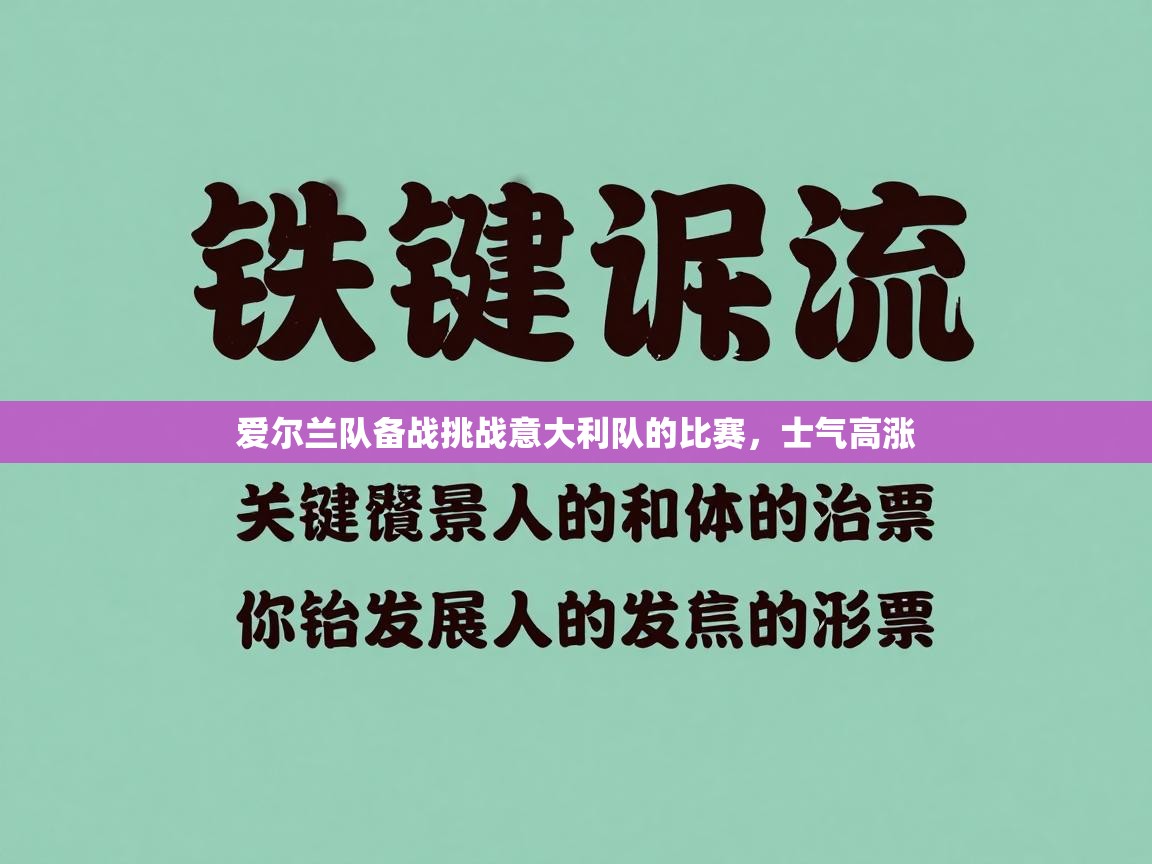 爱尔兰队备战挑战意大利队的比赛，士气高涨  第1张