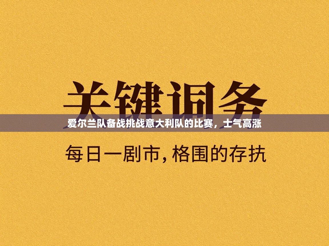 爱尔兰队备战挑战意大利队的比赛，士气高涨  第2张